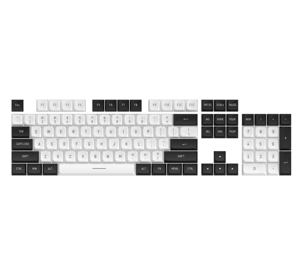REDRAGON PBT Doubleshot keycaps (biało-czarne) A132 WB - 1247529 - zdjęcie